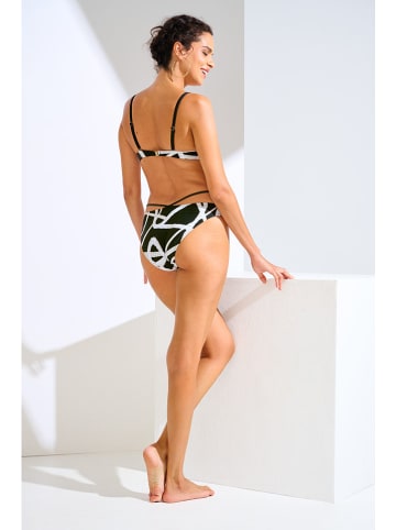 Biustonosz bikini w kolorze czarno-białym