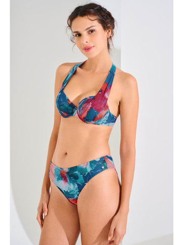 Figi bikini w kolorze niebiesko-czerwonym