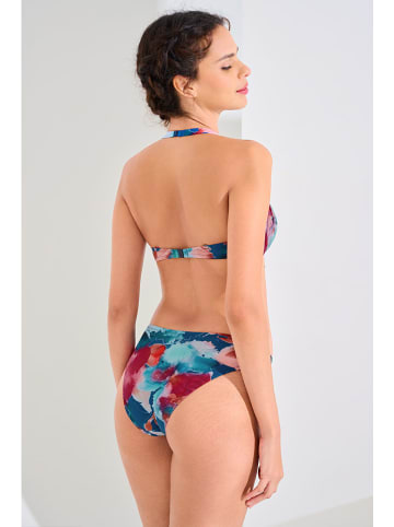 Figi bikini w kolorze niebiesko-czerwonym