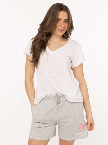 Sweatshort "Feel Good Club" grijs