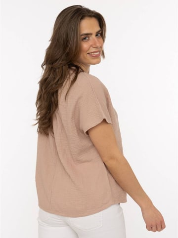 Mousseline blouse beige