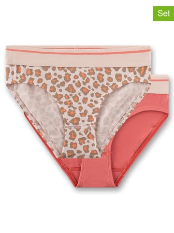 2er-Set: Slips in Beige/ Rot