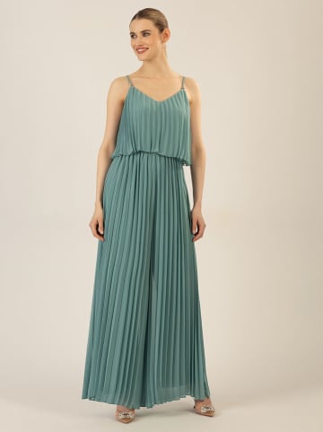 Plisseejumpsuit in Salbei