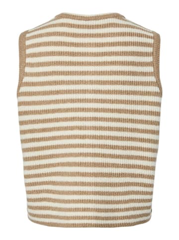 Strickweste "Pcmalou" in Beige