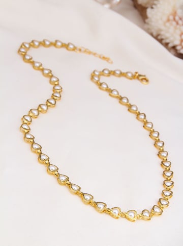 Vergulde ketting met sierelementen - (L)47 cm