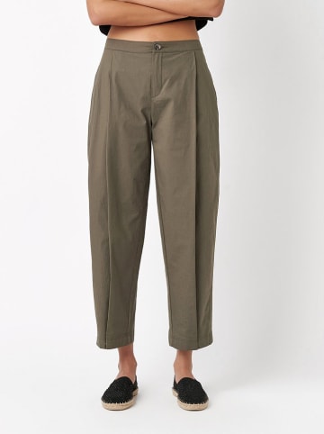 Stoffhose in Khaki