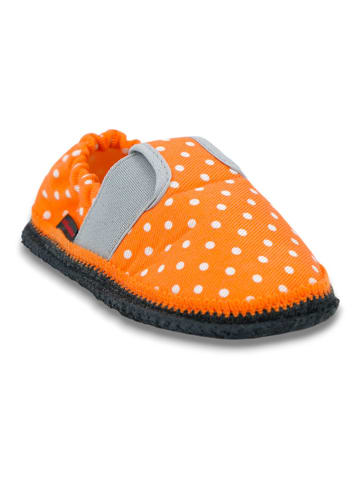 Pantoffels "Roy - Punkte" oranje/grijs