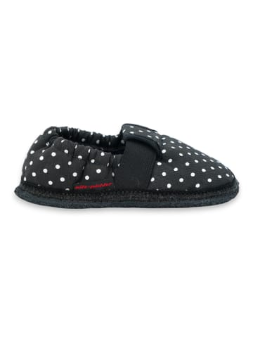 Pantoffels "Roy - Punkte" antraciet/zwart