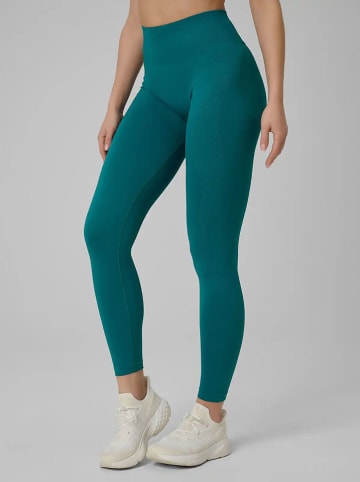Legginsy sportowe w kolorze turkusowym