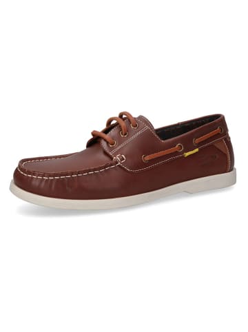 Leren mocassins "Search" lichtbruin