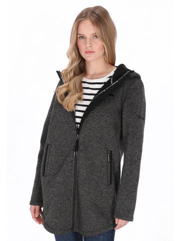 Fleece mantel zwart