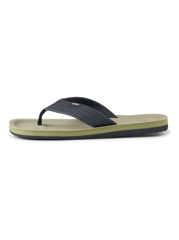 Teenslippers "Chad" kaki/donkerblauw