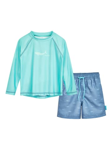 2tlg. Badeoutfit "Hai" in Blau