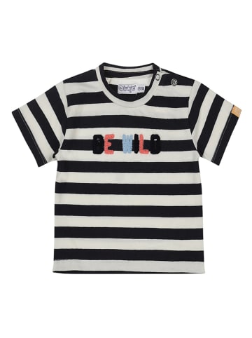 Shirt in Weiß/ Dunkelblau