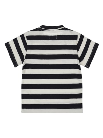 Shirt wit/donkerblauw