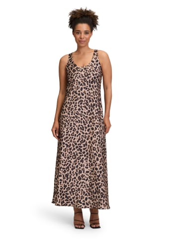 Kleid in Creme/ Braun