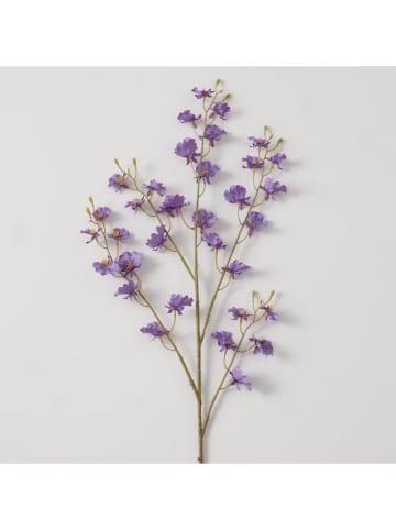 Dekozweig ''Rittersporn'' in Grün/ Lila - (L)92 cm
