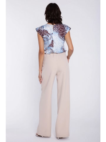 Bluse in Weiß/ Hellblau