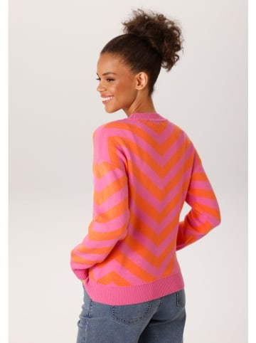 Trui roze/oranje