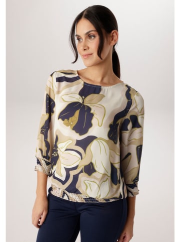 Blouse beige/zwart