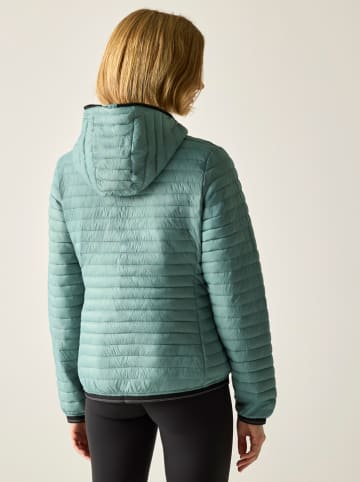 Doorgestikte jas "Rigain" turquoise