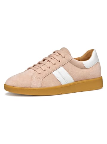 Skórzane sneakersy "Meleda" w kolorze beżowo-białym