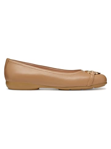 Leren ballerina's "Annytah" beige
