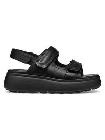 Leder-Keilsandaletten "Spherica EC4" in Schwarz