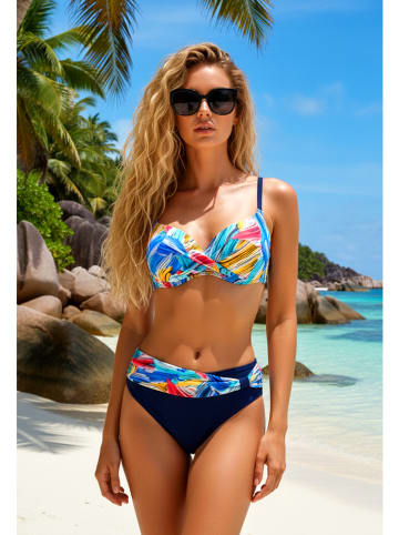 Bikini w kolorze granatowym ze wzorem