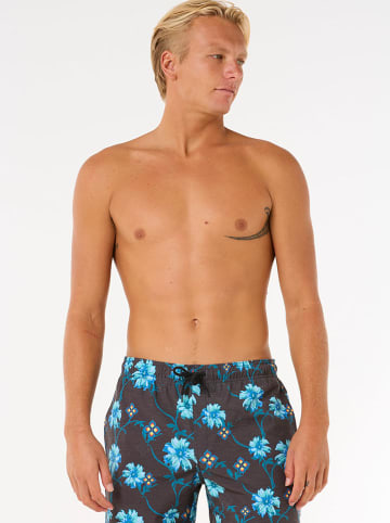 Szorty kąpielowe "Surf Revival Floral Volley" w kolorze szaro-niebieskim