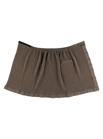 Kilt "Kenno" w kolorze czarno-beżowym do sauny - 145 x 70 cm