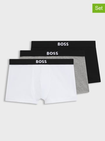 3er-Set: Boxershorts in Schwarz/ Grau/ Weiß