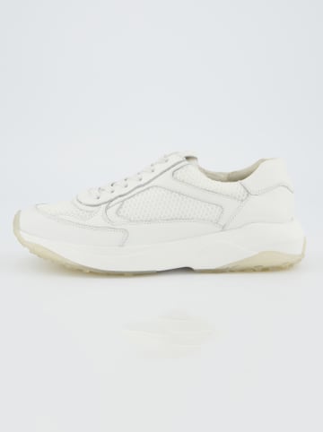 Skórzane sneakersy w kolorze białym