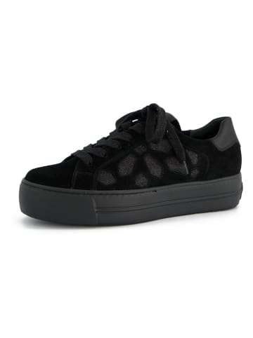 Leder-Sneakers in Schwarz