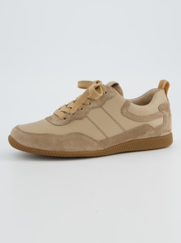 Leren sneakers beige