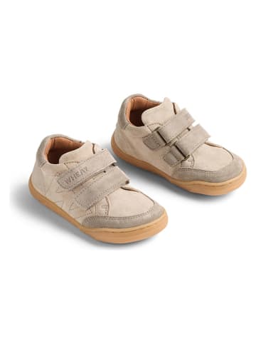 Leren sneakers "Barres" beige