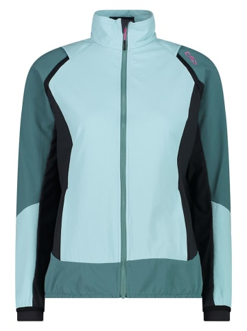 Hybridjacke in Türkis/ Schwarz