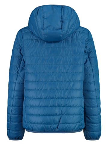 Doorgestikte jas blauw