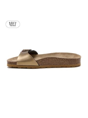 Pantoletten in Gold