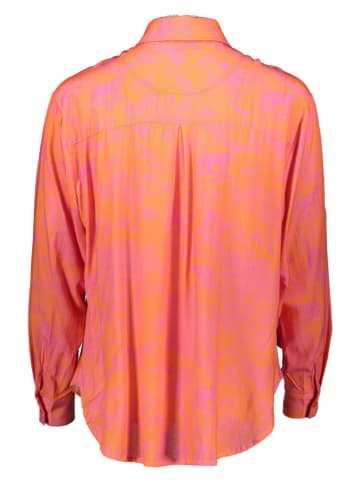 Blouse "Pink Jungle" koraalrood/lichtroze