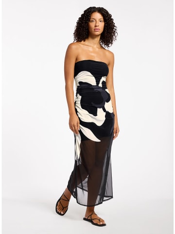 Kleid in Schwarz/ Creme
