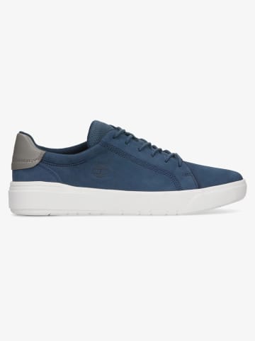 Skórzane sneakersy w kolorze granatowym