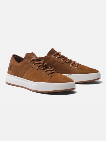Leren sneakers lichtbruin