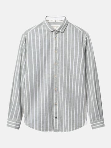 Blouse grijs/wit