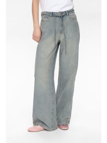 Jeans - Wide leg - in Blaugrau