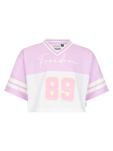 Shirt "Drancy" in Weiß/ Lila