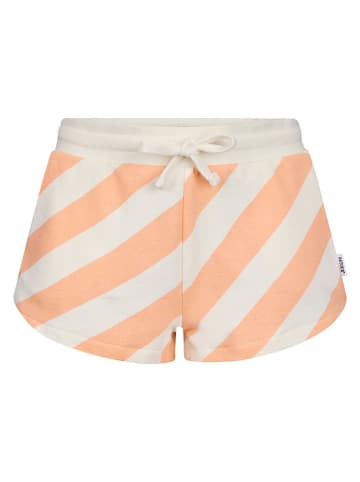 Sweatshort "Rouen" crème/oranje