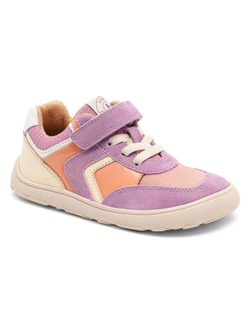 Leder-Barfußschuhe "Yuki" in Lila/ Orange