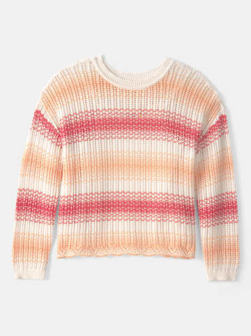 Pullover in Creme/ Orange