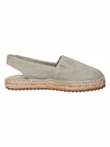 Leder-Espadrilles in Grün